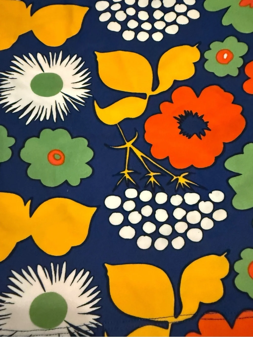Marimekko for Target Girls XL Floral Rash Guard Swim Top Blue Retro Print